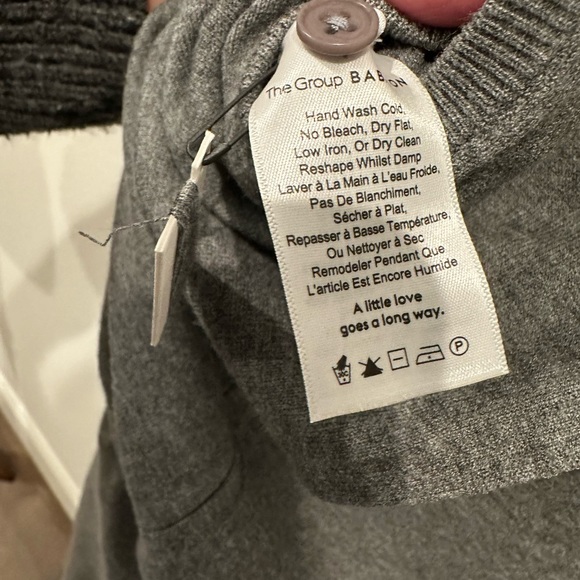 🎉HP🎉The Group Babaton Gray Shange Knit Sleeveless Jumpsuit with Drawstring Waist - Picture 7 of 9